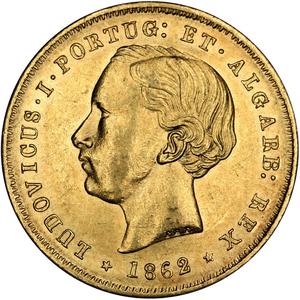 Portugal, Kingdom of / Five Thousand Reis 1862 - obverse photo