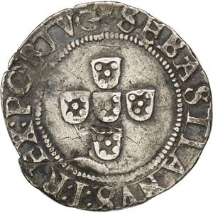 Portugal, Kingdom of / Half Tostao of King Sebastião I - obverse photo