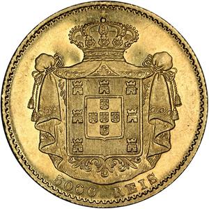 Portugal, Kingdom of / Five Thousand Reis 1871 - reverse photo