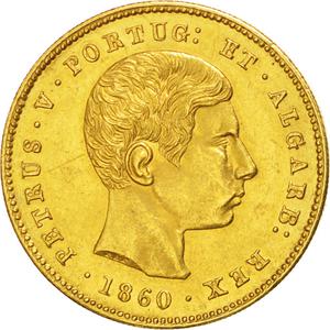Portugal, Kingdom of / Five Thousand Reis 1860 - obverse photo
