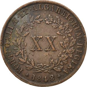 Portugal, Kingdom of / Twenty Reis 1848 - reverse photo