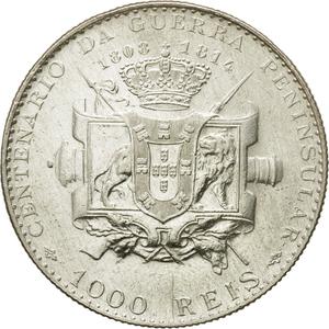 Portugal, Kingdom of / One Thousand Reis 1910 - reverse photo