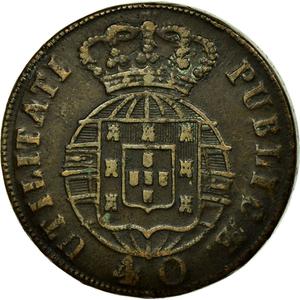 Portugal, Kingdom of / Forty Reis 1825 - reverse photo