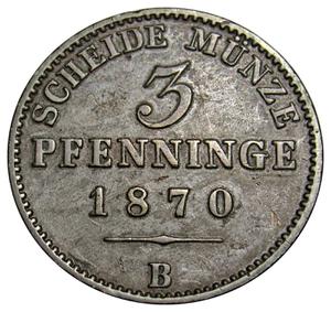 Prussia, Kingdom of / Three Pfennige 1870 - reverse photo