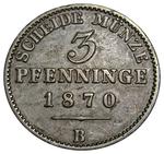 Three Pfennige 1870: Photo Coin, Prussia, Kingdom of, Three Pfennige 1870 / thumbnail