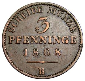 Prussia, Kingdom of / Three Pfennige 1868 - reverse photo