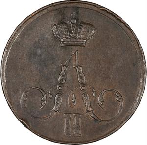 Russia, Empire of / One Kopeck 1855 - obverse photo
