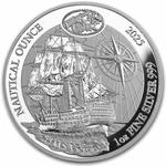 Rwanda / Silver Ounce 2025 Nautical Ounce - Victory / Proof - reverse photo