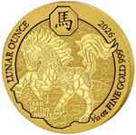 Gold Twelfth-Ounce 2026 Lunar Ounce - Year of the Horse: Photo 2026 1/12oz Rwanda Lunar Ounce - Year of the Horse .999 Gold BU Coin / thumbnail