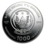 Rwanda / Silver Three Ounces 2014 Year of the Horse - obverse photo