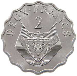 Rwanda / Two Francs 1970 - obverse photo