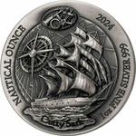 Rwanda / Silver Ounce 2024 Nautical Ounce - Cutty Sark / Antique, High Relief - reverse photo