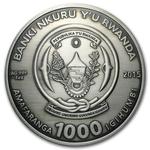 Rwanda / Silver Three Ounces 2015 Year of the Goat - obverse photo