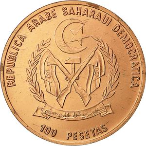 Sahrawi Arab Democratic Republic / One Hundred Pesetas 1993 - reverse photo