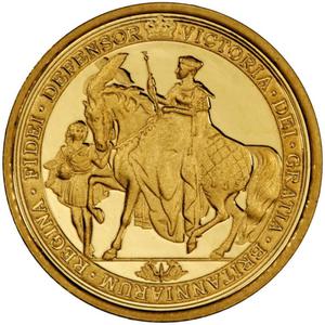 Saint Helena / Gold Quarter Ounce 2024 Queen Victoria Seal - reverse photo