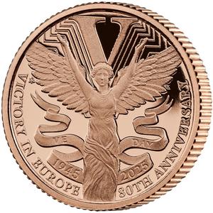 Saint Helena / Quarter Sovereign 2025 Victory in Europe - reverse photo