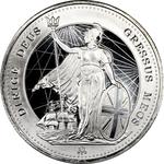 Silver Ounce 2021 Britannia: Photo 2021 St Helena Classic Standing UK Britannia 1 Oz 999 Silver / thumbnail
