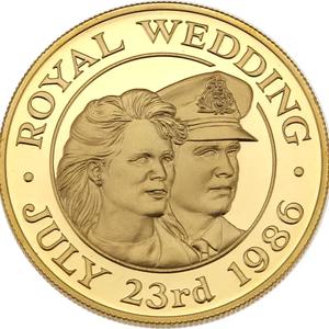 Saint Helena / Fifty Pence Gold 1986 Royal Wedding - reverse photo