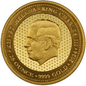 Saint Helena / Gold Quarter Ounce 2024 Queen Victoria Seal - obverse photo