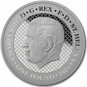 Saint Helena / Silver Ounce 2024 Cash - Snow Leopard - obverse photo