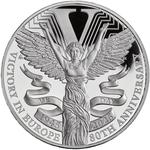 Silver Five Ounces 2025 Victory in Europe: Photo VE Day 80th Anniversary 5 oz Silver Proof Coin / thumbnail