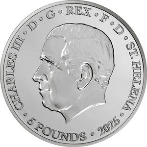 Saint Helena / Silver Five Ounces 2025 Ride of Paul Revere - obverse photo