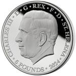 Saint Helena / Silver Five Ounces 2024 Faerie Queene - Redcrosse and the Dragon - obverse photo