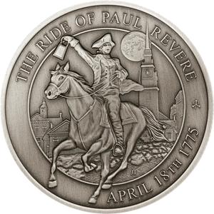 Saint Helena / Silver Two Ounces 2025 Ride of Paul Revere - reverse photo