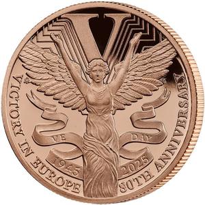 Saint Helena / Five Sovereigns 2025 Victory in Europe - reverse photo