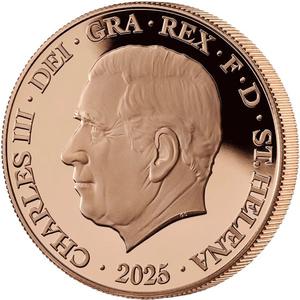 Saint Helena / Five Sovereigns 2025 Victory in Europe - obverse photo