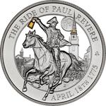 Saint Helena / Silver Ounce 2025 Ride of Paul Revere / Gilded Reverse - reverse photo
