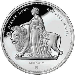 Saint Helena / Platinum Sovereign 2024 Una and the Lion - reverse photo