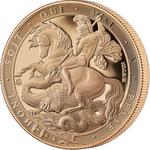 Saint Helena / Five Sovereigns 2025 Saint George and the Dragon - reverse photo