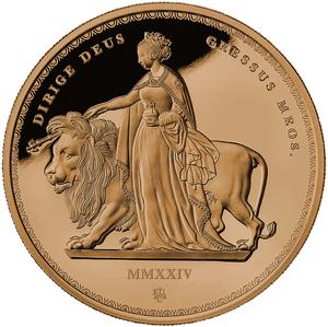 Saint Helena / Five Sovereigns 2024 Una and the Lion - reverse photo