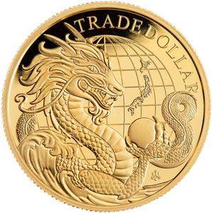Saint Helena / Gold Ounce 2023 Modern Japanese Trade Dollar - reverse photo