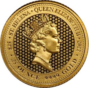 Saint Helena / Gold Quarter Ounce 2022 Half Crown - obverse photo