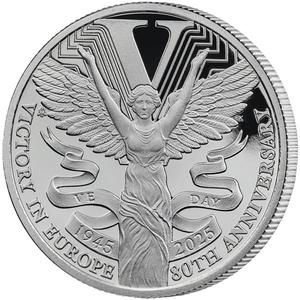 Saint Helena / Platinum Sovereign 2025 Victory in Europe - reverse photo