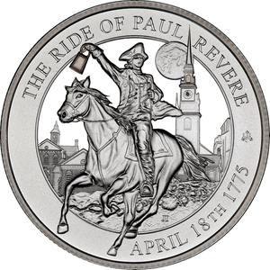 Saint Helena / Silver Ounce 2025 Ride of Paul Revere - reverse photo
