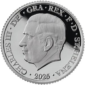 Saint Helena / Platinum Sovereign 2025 Victory in Europe - obverse photo