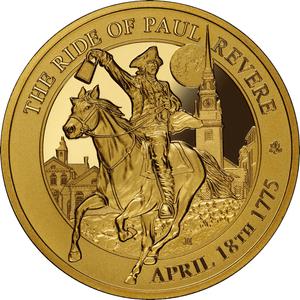 Saint Helena / Gold Ounce 2025 Ride of Paul Revere - reverse photo