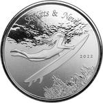 Saint Kitts and Nevis / Silver Ounce 2022 Underwater Surfer - reverse photo