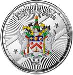 Saint Kitts and Nevis / Silver Ounce 2024 Coat of Arms / Coloured Proof - reverse photo