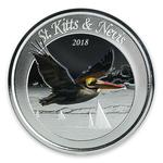 Silver Ounce 2018 Brown Pelican: Photo Coin, Saint Kitts and Nevis, Silver Ounce 2018 Brown Pelican / thumbnail
