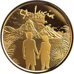 Saint Lucia / Gold Ounce 2022 Young Couple - reverse photo