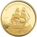 Saint Vincent and the Grenadines / Gold Ounce 2022 Sailing War Ship - reverse photo