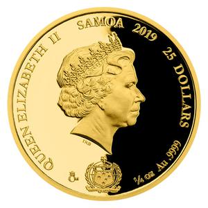 Samoa / Gold Quarter Ounce 2019 Vladimír Růžička - obverse photo