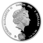 Silver Ounce 2018 Ivan Hlinka: Photo Coin, Samoa, Silver Ounce 2018 Ivan Hlinka / thumbnail