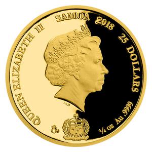 Samoa / Gold Quarter Ounce 2018 Pavel Patera - obverse photo