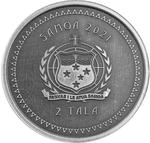 Samoa / Silver Ounce 2021 Pacific Mermaid / Antique Finish - obverse photo