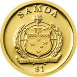 Gold Half Gram 2010 Flying Fox: Photo Coin, Samoa, Gold Half Gram 2010 Flying Fox / thumbnail